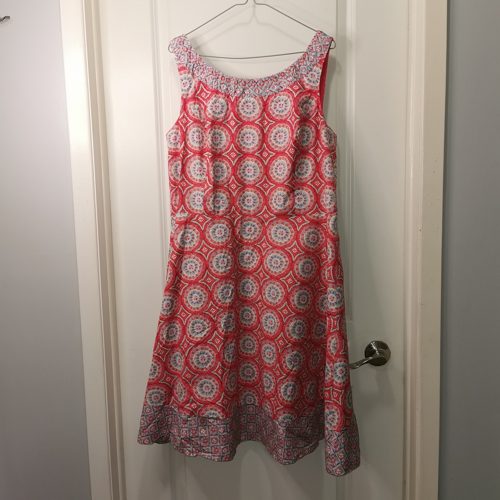 Coral‎ Medallion Print Midi Dress